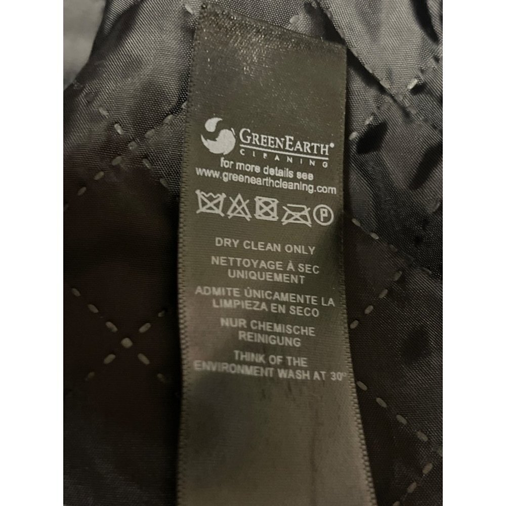 NEW! ASOS Navy Blue Full Zip Lined Polyester Wool Bomber Jacket Men's Small - Picture 12 of 12